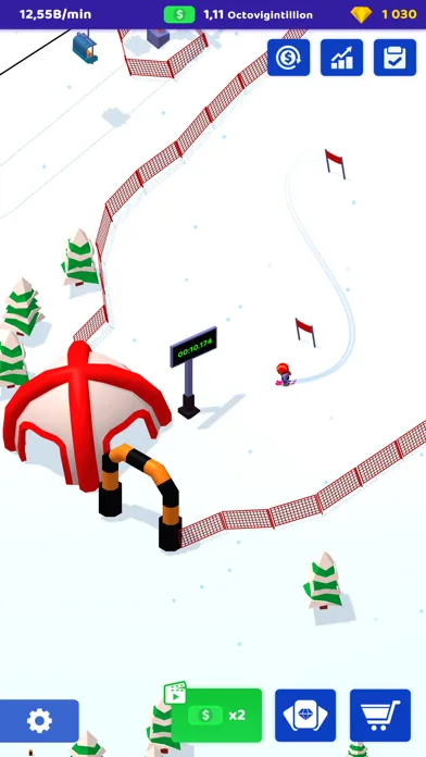 A slalom course with a gate and a start arch on a groomed slope